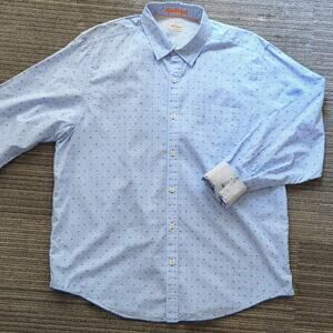 Tommy Bahama Mens Shirt Size XL Blue Check Long Sleeves Buttondown